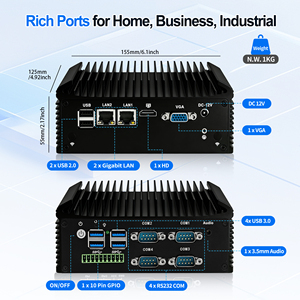 Mini PC sans ventilateur CWWK Firewall i5 8250U, 4 ports COM RS232/RS485, 2 ports Gigabit LAN, DDR4, SIM, HD, VGA, SATA3.0, <span class=keywords><strong>micro</strong></span>-ordinateur industriel - Product Image 4