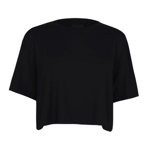 เสื้อครอปสำหรับผู้หญิงเสื้อครอปเสื้อยืดผ้าฟลีซผลิตจากวัสดุ - Product Image 5