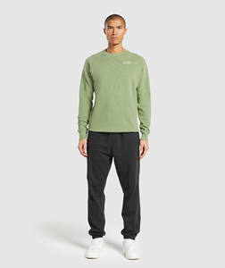 Nouveau vert sauge manches Ragan 100% coton sweat à capuche pour hommes Logo personnalisé Slim Fit décontracté en gros unisexe pull à capuche - Product Image 4