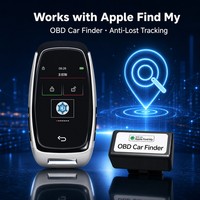 Clé de voiture intelligente LCD 4 boutons CF920, accès confortable sans clé, déverrouillage automatique, écran tactile, fonctionnalité Apple Find My, OBD