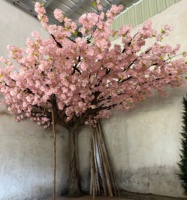 Arbre artificiel de cerisier en fleurs de 3 m sur mesure, durable et écologique, avec tronc incliné en FRP, idéal pour l'intérieur et l'extérieur, hôtels