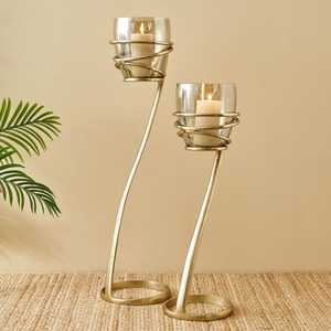 Modern Minimalist Gold Luxury Candle Holder Metal <b>Pillar</b> Stand for Wedding Decorative Candlesticks Candle <b>Lighting</b> - Product Image 2