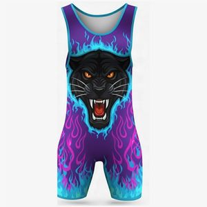 Men's Custom Brand Polyester + Spandex Breathable High Quality Wrestling <b>Singlets</b> Snap Closure Strapless Design MMA Martial Arts - Product Image 5