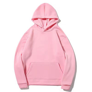 Nueva llegada Sudadera con capucha de mezcla de algodón de diseño sólido para parejas bordado 3D estilo informal suelto con forro para la primavera - Product Image 2