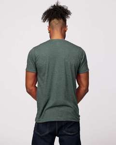 เสื้อยืดผ้าคอตตอนโพลีเอสเตอร์แขนสั้นผ้าคอตตอน/โพลีเอสเตอร์ผ้าบางเสื้อยืดพิมพ์ลายเฮเทอร์ฮันเตอร์สำหรับผู้ชาย - Product Image 3