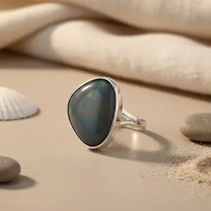 "Geometric Rhodium-Plated 925 <b>Silver</b> Yellow Gold Fine Jewelry Statement <b>Ring</b> for Women's Gift" - Product Image 1