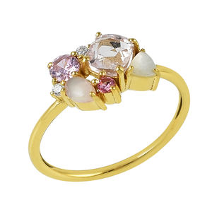 Bijoux en pierre personnalisés en argent sterling 925 pour femmes bague en argent massif avec améthyste et pierres précieuses bague en pierre naturelle - Product Image 2