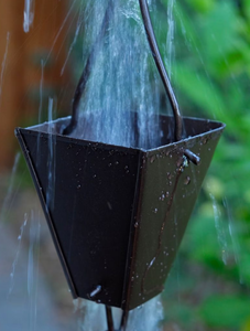 Handcrafted Customized 8.5ft Rain Chain with Vintage Square <b>Cups</b> Metal Rain Chain for Garden Decor Welding Technique - Product Image 6