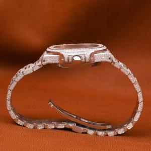 Reloj Iced de lujo para hombre Full Pave Hip Hop Bling Rose Gold Lab Grown Diamond Acero inoxidable Movimiento automático Estilo rapero Moda - Product Image 4