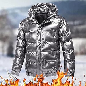 Chaqueta acolchada brillante de invierno para hombre, abrigo de plumón aislado con capucha, resistente al agua, fabricante, exportador, proveedor y mayorista - Product Image 1