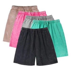 Streetwear personnalisé délavé à l'acide pour hommes Style vintage Denim Casual Gym Fitness Sweat Shorts avec poches Vente en gros OEM - Product Image 1