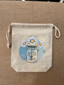 ถุงใส่ขวดไวน์ทำจากปอกระเจาพร้อมที่ปิดด้วยเชือกรูดหน้าจอใสที่หรูหราทนทานเป็นมิตรต่อสิ่งแวดล้อม - Product Image 3