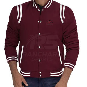 แจ็คเก็ตเลตเตอร์แมนผู้ชาย แฟชั่นฤดูใบไม้ร่วงฤดูหนาว สไตล์สตรีทเท่ๆ แจ็คเก็ตเลตเตอร์แมนผู้ชาย สกรีนโลโก้ส่วนตัว ทันสมัย มีสไตล์ ลุคคนเมือง - Product Image 4