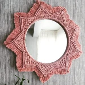 Modern <b>Macrame</b> Mirror Handmade High Quality <b>for</b> Home Bedroom Living Room Decorative Usage Wholesale - Product Image 4