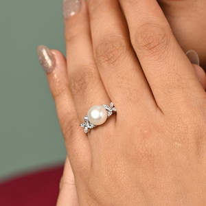 Anillos de Plata de Ley 925 de Primera Calidad para Mujer, Corte Marquesa, Diamante, Perla, Baño de Rodio, Anillo para Hombre, Joyería con Incrustaciones - Product Image 4