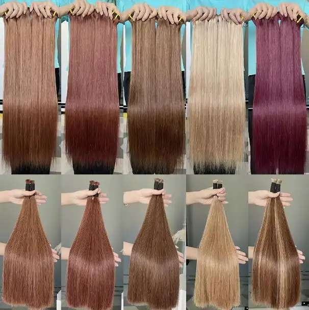 Paquets de Cheveux Humains Vendeurs en Gros 12A 15A Grade Os Droite Vietnamien Double Dessiné Cheveux Humains