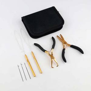 Kit de pinces pour extensions de cheveux, pinces Microlink pour micro-anneaux, perles, outil de retrait, sac en tissu, pinces pour extensions de cheveux en trame, paillettes pour cheveux - Product Image 4