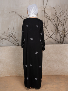 New Sanash Collections 2025 New Design Islamic <b>Abaya</b> for Women Lightweight Long Sleeve Embroidery Bowknot 100% Polyester OEM ODM - Product Image 6