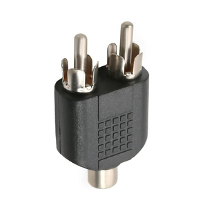 3.5毫米母至2 RCA母连接器分离器适配器音频连接器MP3 MP4播放器家用立体声外部扬声器 - Product Image 5