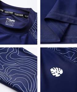 ชุดป้องกันผดผื่นแขนยาวสำหรับผู้ชายพิมพ์ลายซับลิเมตและระบายอากาศได้ดีสำหรับกีฬาพร้อมโลโก้บนเสื้อตามสั่ง - Product Image 6