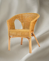 Chaises en rotin naturel pour le type de jardin Fauteuil Keleg Hôtel artisanal pour villa