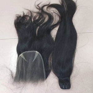 Extensions de cheveux humains bruts vierges vietnamiens 100% pour femmes pour Swiss HD Lace Natural Straight Tailles 16 pouces et plus (5x5 6x6 7x7) - Product Image 1