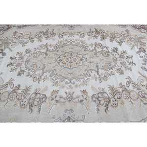 5.8x9.2 ft Vintage Rug, Turkish Large Rug, <b>Brown</b> Striped <b>Wool</b> Rug - Product Image 5