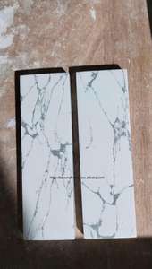 Poignées de couteau en pierre polie écologique de haute qualité, lignes dorées noires, style amour, artisanat en perles naturelles, motif de plaque - Product Image 3