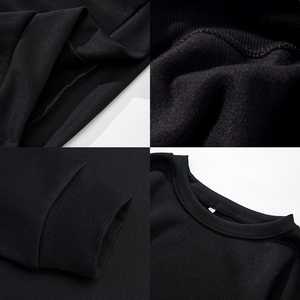 100% Cotton <b>Fleece</b> Custom OEM Long Sleeve Oversized Pullover Hooded Sweatshirt Embroidered Pocket Breathable Solid Loose Fit <b>Men</b> - Product Image 6