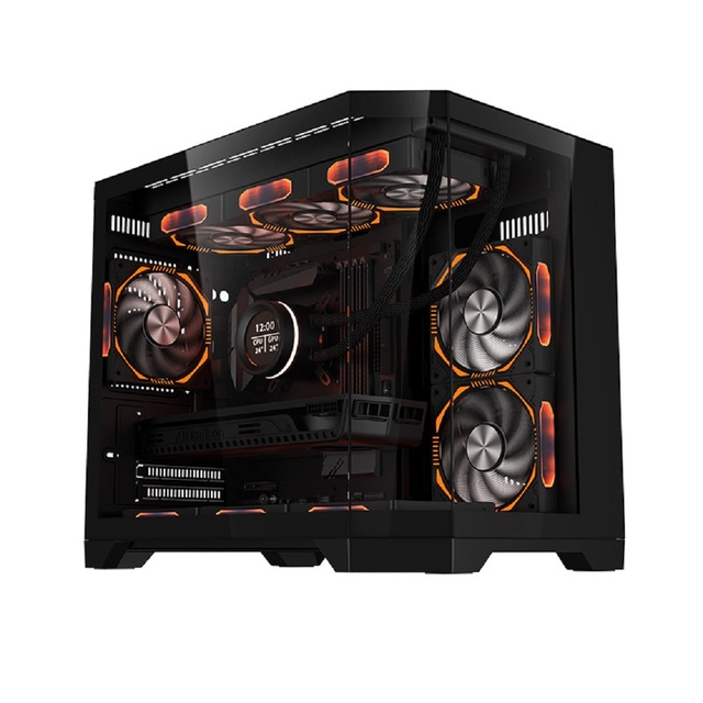 Tempered Glass Case Computer Tower Black Micro ATX Gaming PC Case USB 3.0 Gaming Case PC Computer