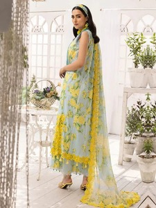 Conjunto Salwar Kameez de Color sólido para mujer, vestido informal de césped transpirable de secado rápido, ropa femenina tradicional, estilo indio pakistaní - Product Image 2