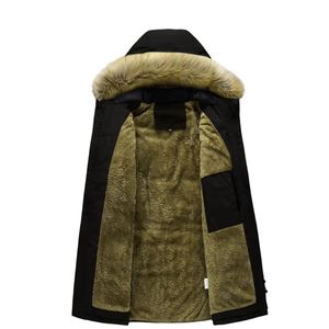 Manteau d'hiver mi-long pour hommes de style vintage OEM Veste à capuche épaisse et isolée avec doublure en polaire chaude et plusieurs poches - Product Image 3