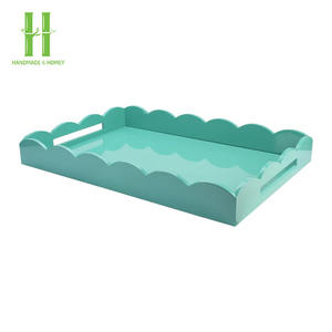 Vendeur vedette, plateau de service en laque de coquille Saint-Jacques de qualité supérieure, prix direct d'usine au Vietnam, finition de haute qualité, mat brillant - Product Image 4