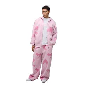 Ensemble sweat à capuche et jogging en molleton bouclette épais et écologique 420 g/m² – Qualité supérieure, vierge, style streetwear, personnalisable avec logo - Product Image 1