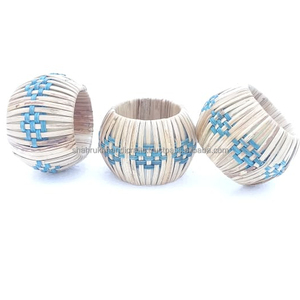 Anillos de mimbre tejidos para servilletas, decoración bonita para mesa de comedor, soporte para servilletas, gran oferta - Product Image 3