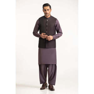 เสื้อกั๊กผู้ชายทรงเข้ารูป ไซส์ใหญ่ ตกแต่งกระดุม สามารถปรับแต่งได้ ผลิตจากผ้าแคนวาส โพลีเอสเตอร์ และผ้าถัก รุ่น WC-PD24-064 - Product Image 5