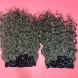 ผมคนแท้จากเรมี่100% ธรรมชาติอินเดียผมมนุษย์แท้แบบคลิปคู่ต่อผมลอนวาดเดี่ยวและหยิกจำนวนแบบจำลองร่างกาย - Product Image 2