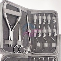Kit d'extension de cheveux tissés durables Microlinks, pinces de sectionnement en acier inoxydable à maintien robuste, ciseaux, pince à boucle de tirage, pince de fermeture