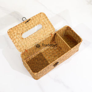 กล่องใส่กระดาษทิชชูสี่เหลี่ยมหรูหรา ทำจากหวายสาน พร้อมลวดลายสลัก สำหรับตกแต่งบ้านสไตล์โมเดิร์น จาก Tradebyd - Product Image 6