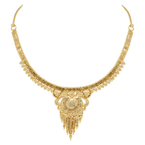 Traditional Gold Plated Imitation Brass Jewelry <b>Set</b> Short Link Chain Trendy Festival Fashion Jewelry <b>Indian</b> Style - Product Image 4