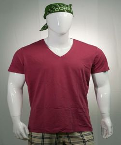 เสื้อยืดคอวีของผู้ชายผ้าคอตตอนออร์แกนิก100% โลโก้ด้านหน้าทรงโอเวอร์ไซส์ขนาดใหญ่พิเศษสีพิเศษงานตามสั่ง - Product Image 2