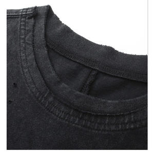 2026 Latest Trendy New Arrival Oversized <b>Heavyweight</b> 100% Cotton 250gsm <b>Men</b> Distressed Tshirt Vintage Acid Wash <b>t</b> <b>Shirt</b> - Product Image 3