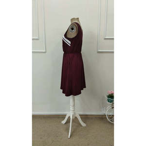 Vestido Mini de Viscosa con Cuello en V y Tirantes Elegantes para Mujer, de Jane's, con Cintura Fruncida, de Doble Hilo, para Uso Diario Informal de Verano - Product Image 5