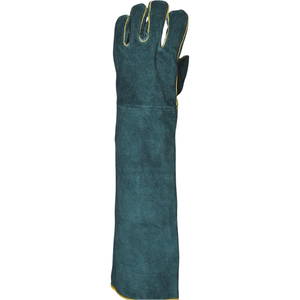 ถุงมือเชื่อมหนังวัวสำหรับผู้ชายถุงมือทำงานแยกหนังวัวสีเขียว - Product Image 3