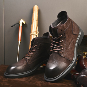 Chaussures décontractées légères avec semelle absorbant la transpiration et structure flexible, chaussures de tous les jours pour hommes, chaussures en cuir - Product Image 1