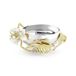 Juego de 3 cuencos decorativos bajos de orquídeas, piezas elegantes con acabado plateado, perfectas para la Mesa de la oficina en casa o para uso en fiestas de la India - Product Image 4