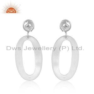 DWS Jewellery Cercle martelé fait à la main Arizona Turquoise Dangle 925 Sterling Silver Gemstone Fabrication Fournisseur - Product Image 3