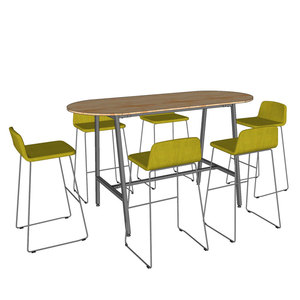 Minister Standing Conference <b>Table</b> 180x80x105cm Minimalist Office Furniture A-<b>Shaped</b> Legs Slean HBSL036 System Made Rubber Wood - Product Image 4