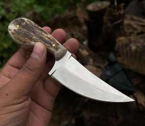 Couteau de chasse artisanal OEM personnalisé en acier à haute teneur en carbone, manche en bois, lame pointue, 4 pouces – Meilleure vente - Product Image 6