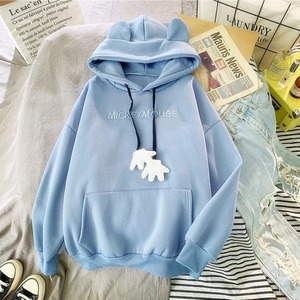 Sudaderas con capucha gruesas para mujer, suéter cálido de invierno para chicas de Anime, suéter informal holgado, Sudadera con capucha moderna y elegante - Product Image 3